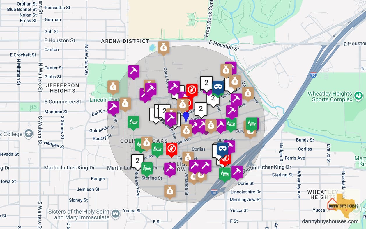 Crime map of Coliseum Oaks / Coliseum-Willow Park neighborhood