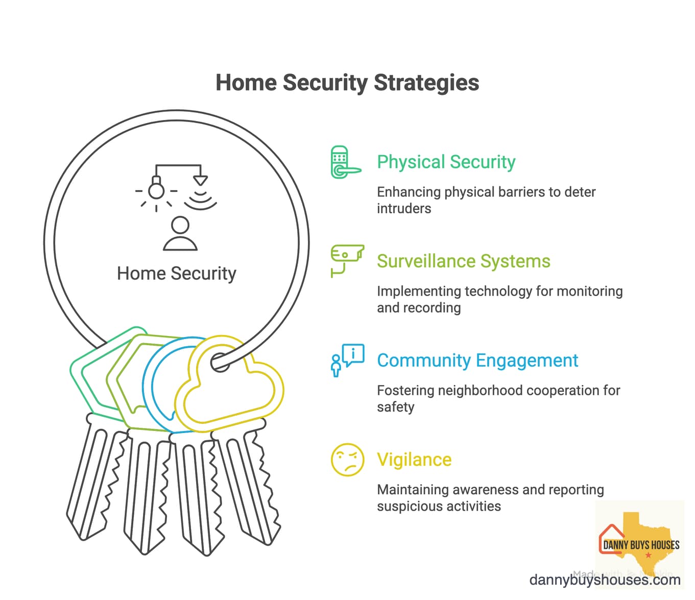 Implementing home security measures can significantly reduce risk of property crime