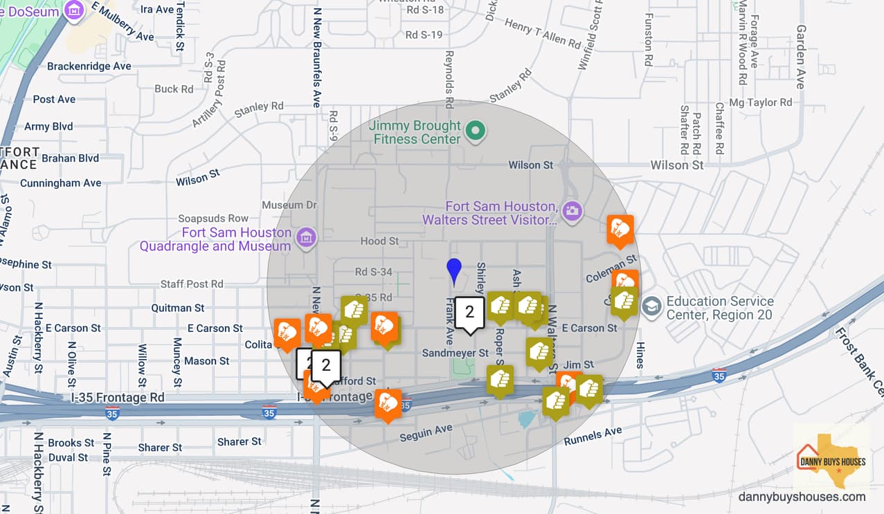 Crime map of the Government Hill neighborhood