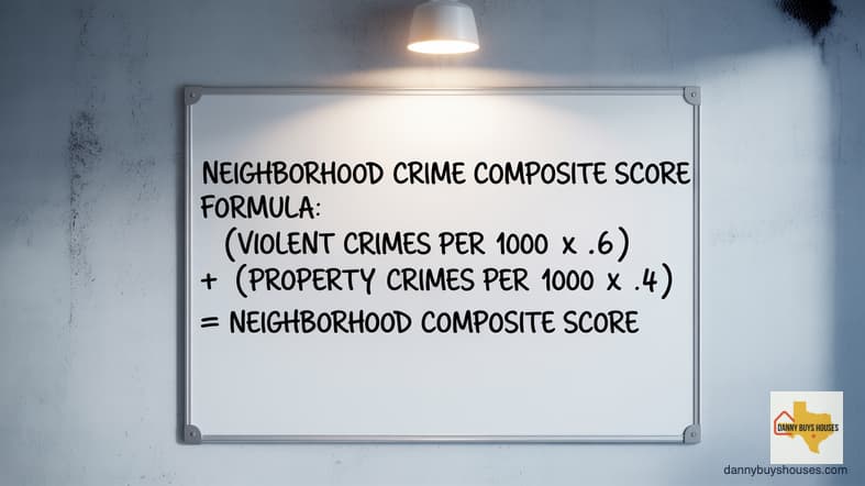 Formula used to calculate the Neighborhood Crime Composite Score