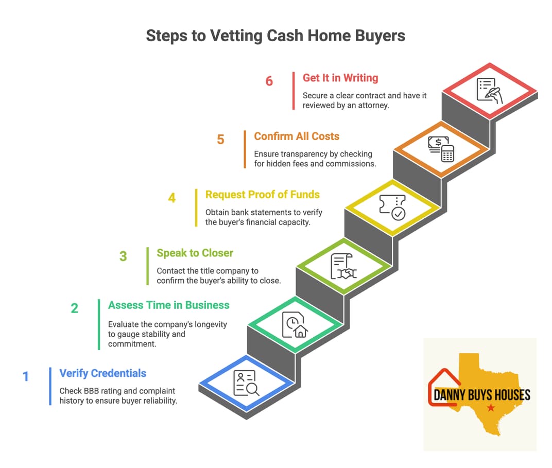 Checklist for vetting cash home buyers in San Antonio with red flags to watch for