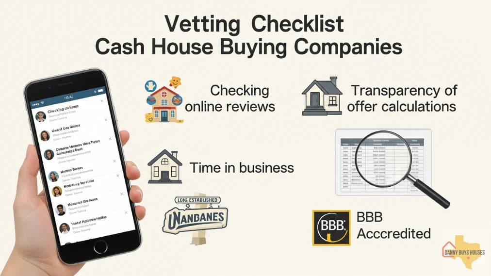 Checklist for vetting cash home buyers in San Antonio with red flags to watch for