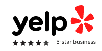Yelp 5 star rating badge