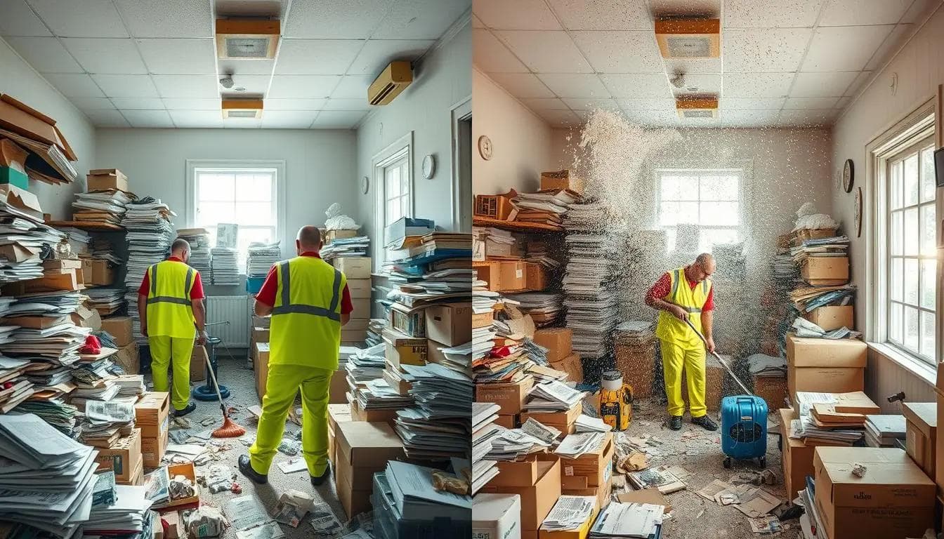hiring professionals to clean a hoarder house