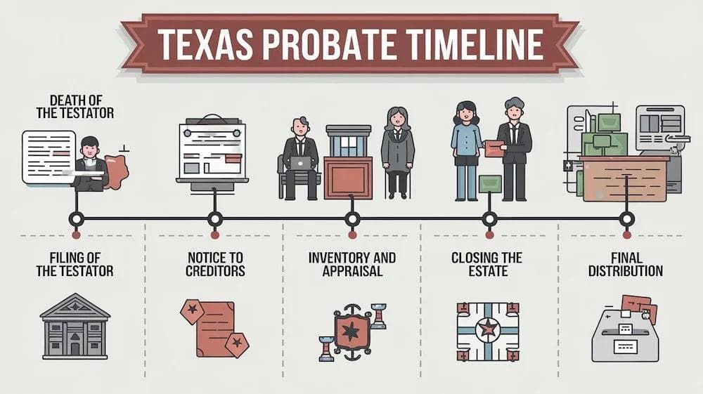 texas probate timeline illustration