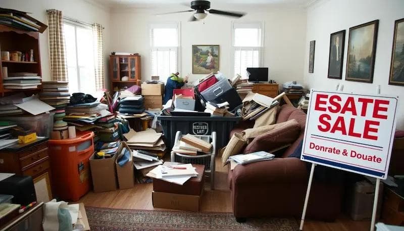getting rid of household items after death