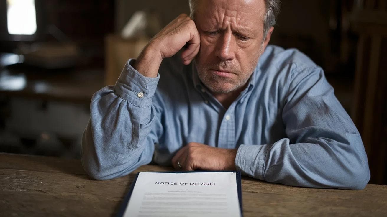 man months behind on his mortgage