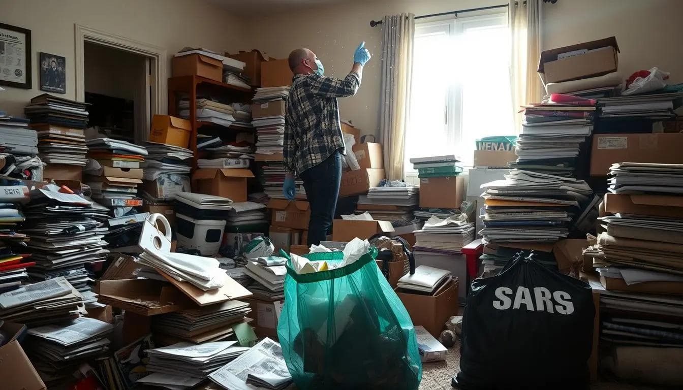 cleaning a hoarder house takes time