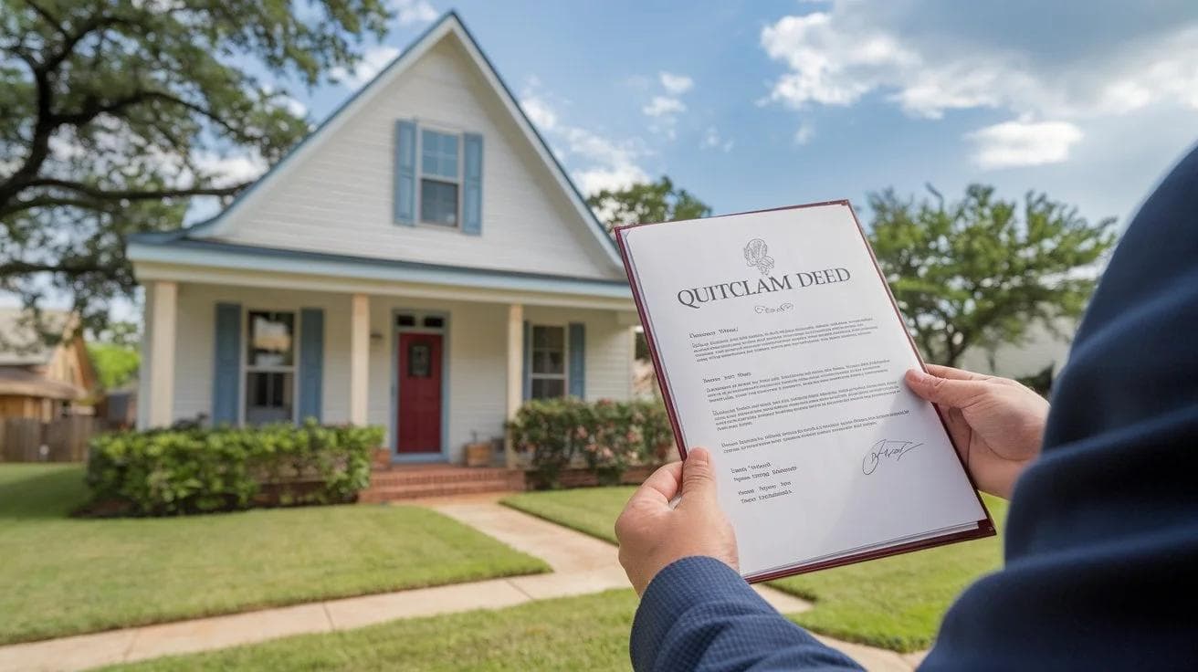 man holding quitclaim deed