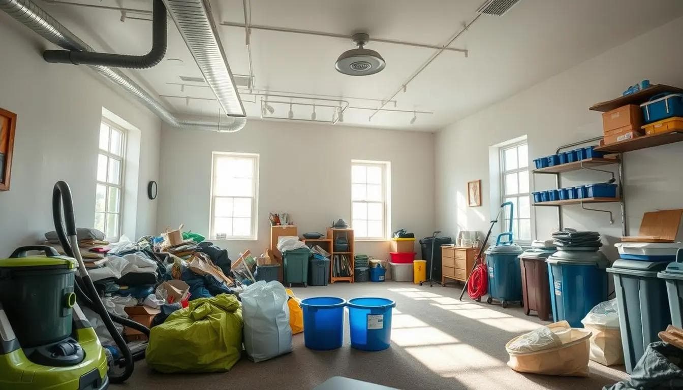 cleaning a hoarder house