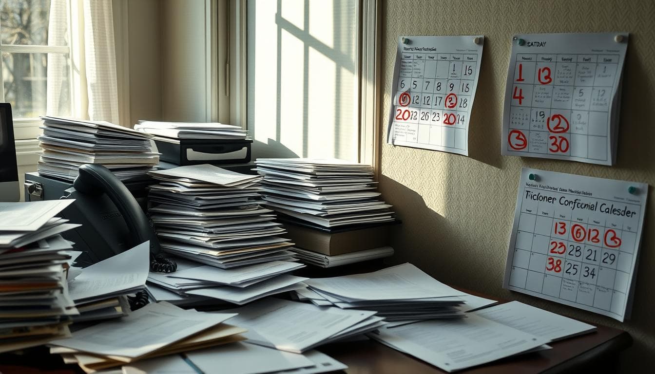 stacks of paper causing delays to closings