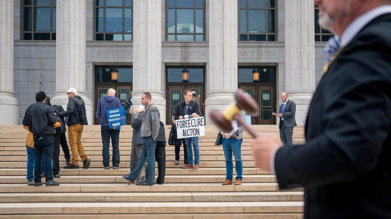 foreclosure auction at courthouse steps