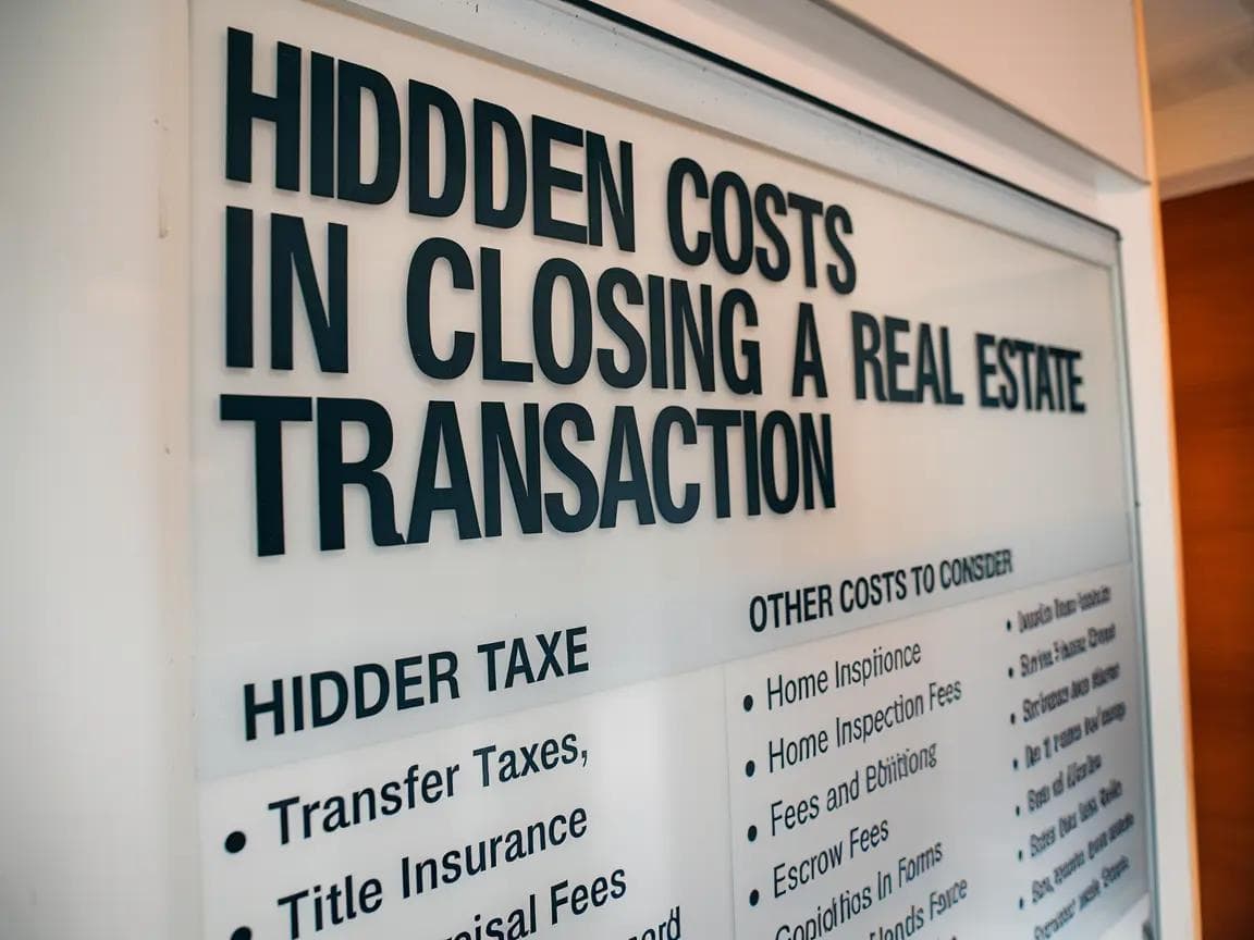 whiteboard hidden costs in closing cash real estate traansactions