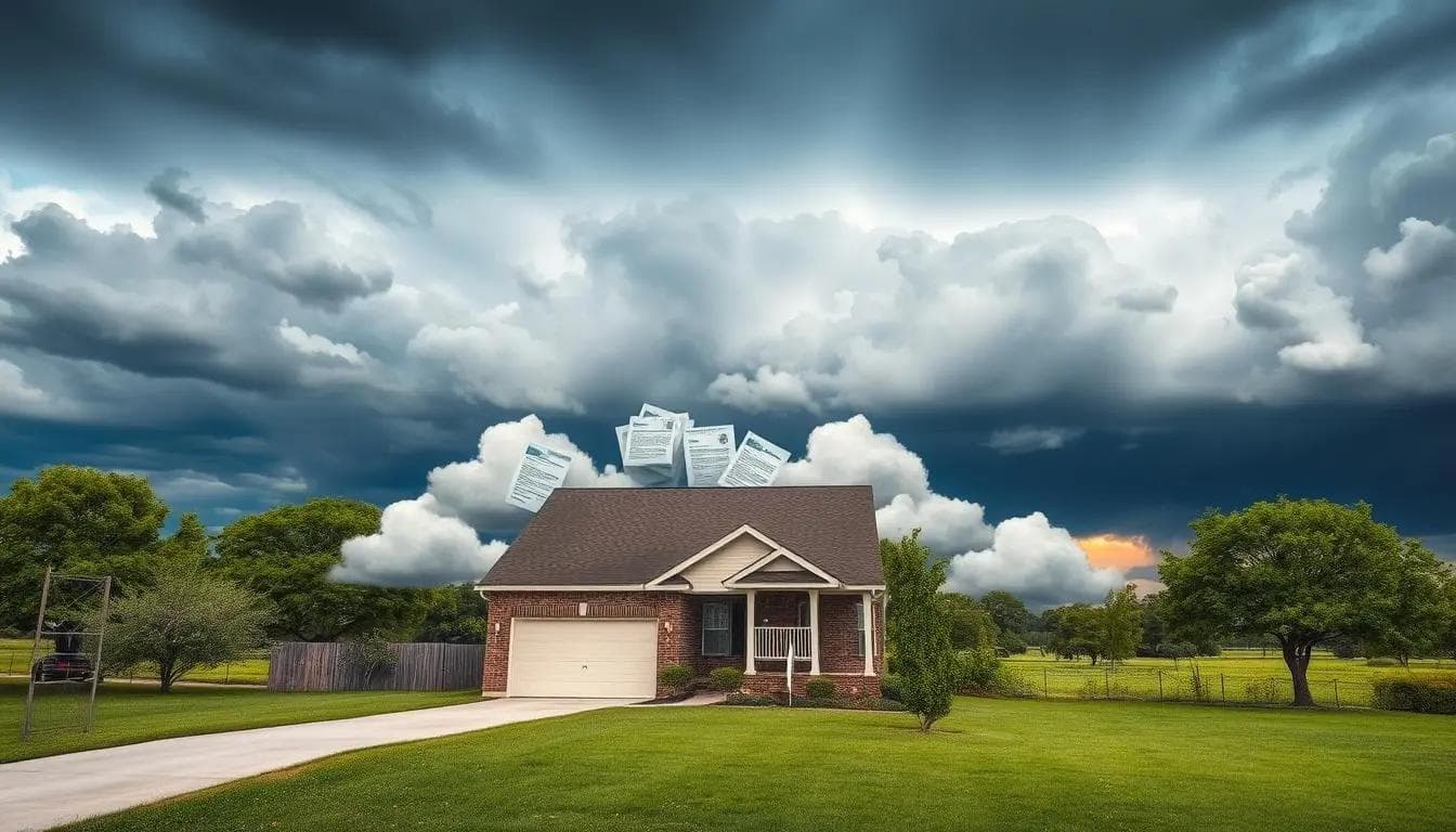 house with foreclosure documents