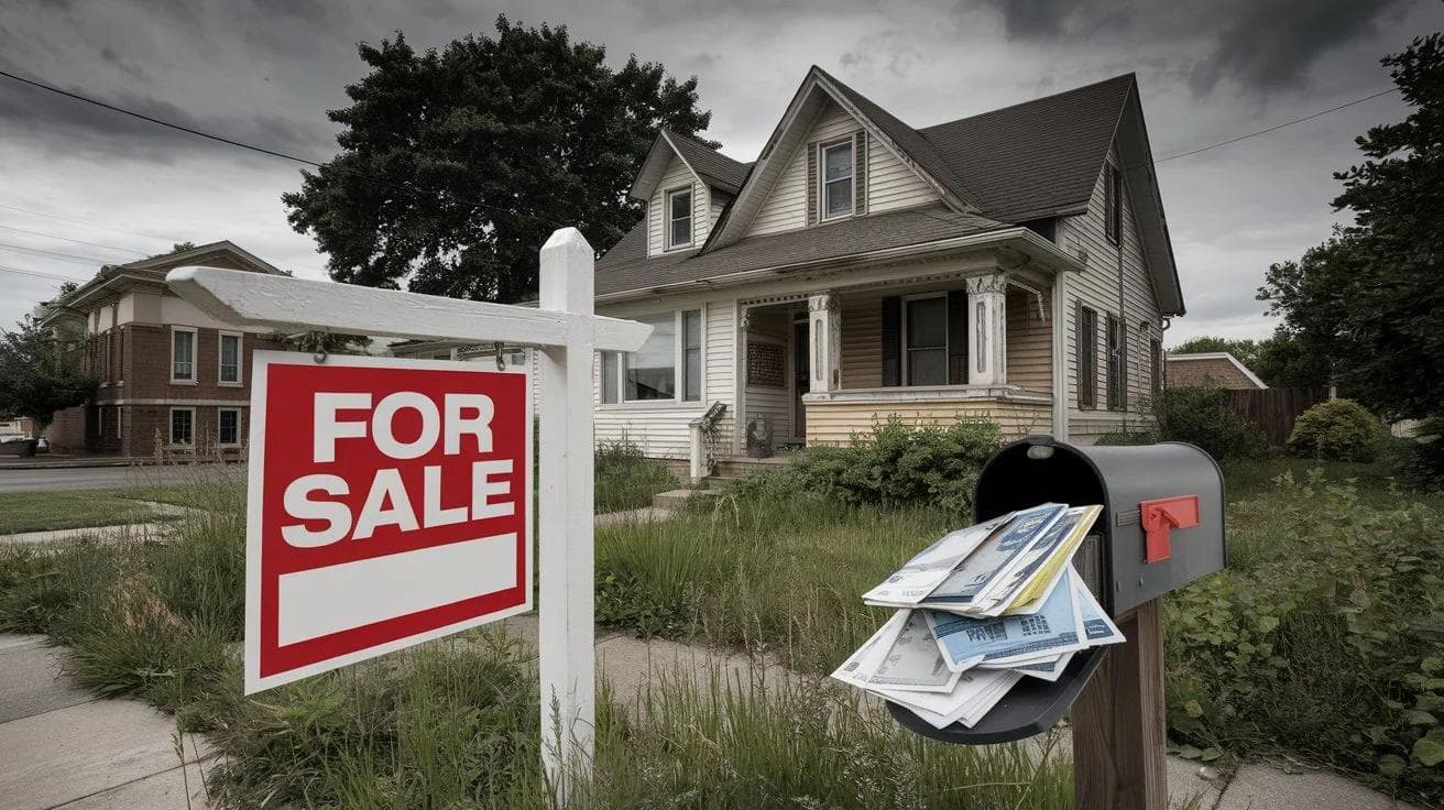 house with delinquent payment notices